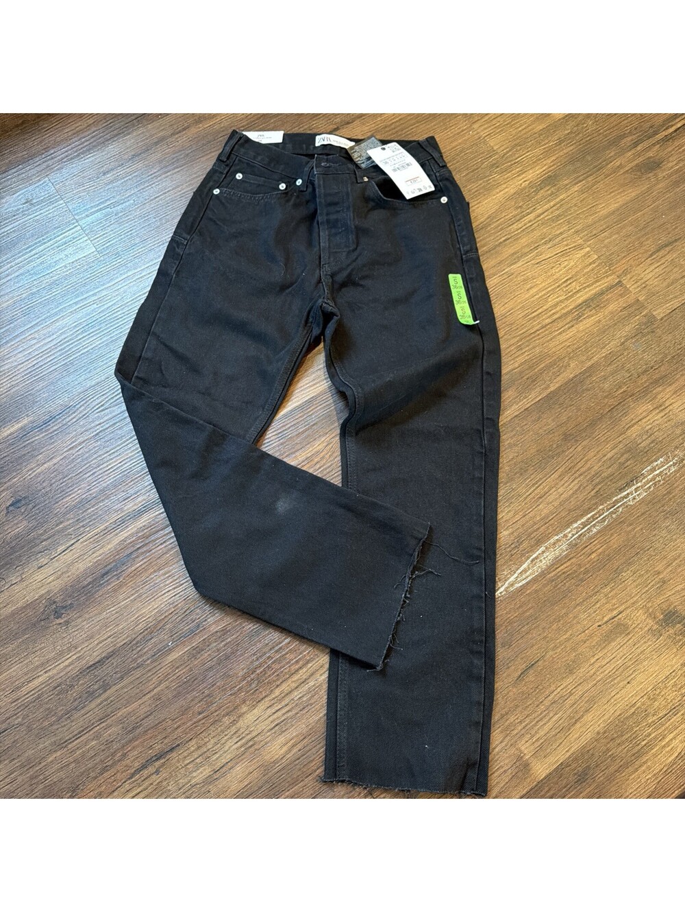 🖤 ZARA Women’s Black Jeans Size 4 US 36 EU Slim Fit Straight Leg Mid Rise NWT